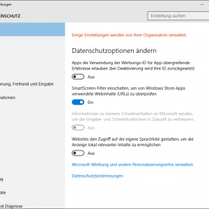 Microsoft Windows 10 Datenschutz Privacy