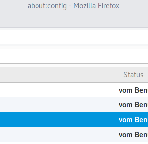 Mozilla Firefox Sync about:config