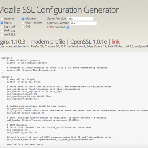 Mozilla SSL Konfiguration Generator SSL HTTPS TLS Github